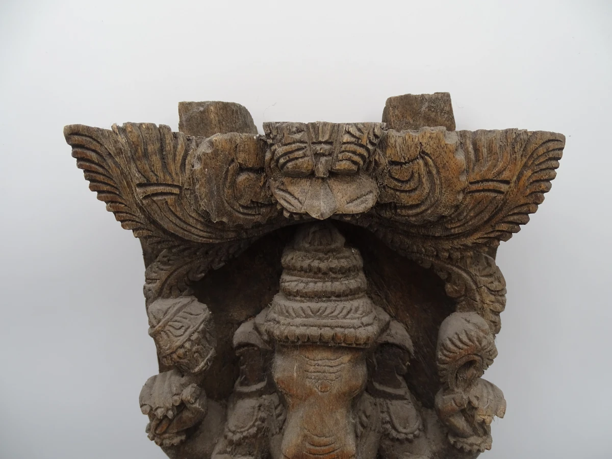 Ganesha houten sculptuur - foto 2