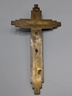 Vintage Art Deco crucifix, van "E. HOFFER" - foto 3