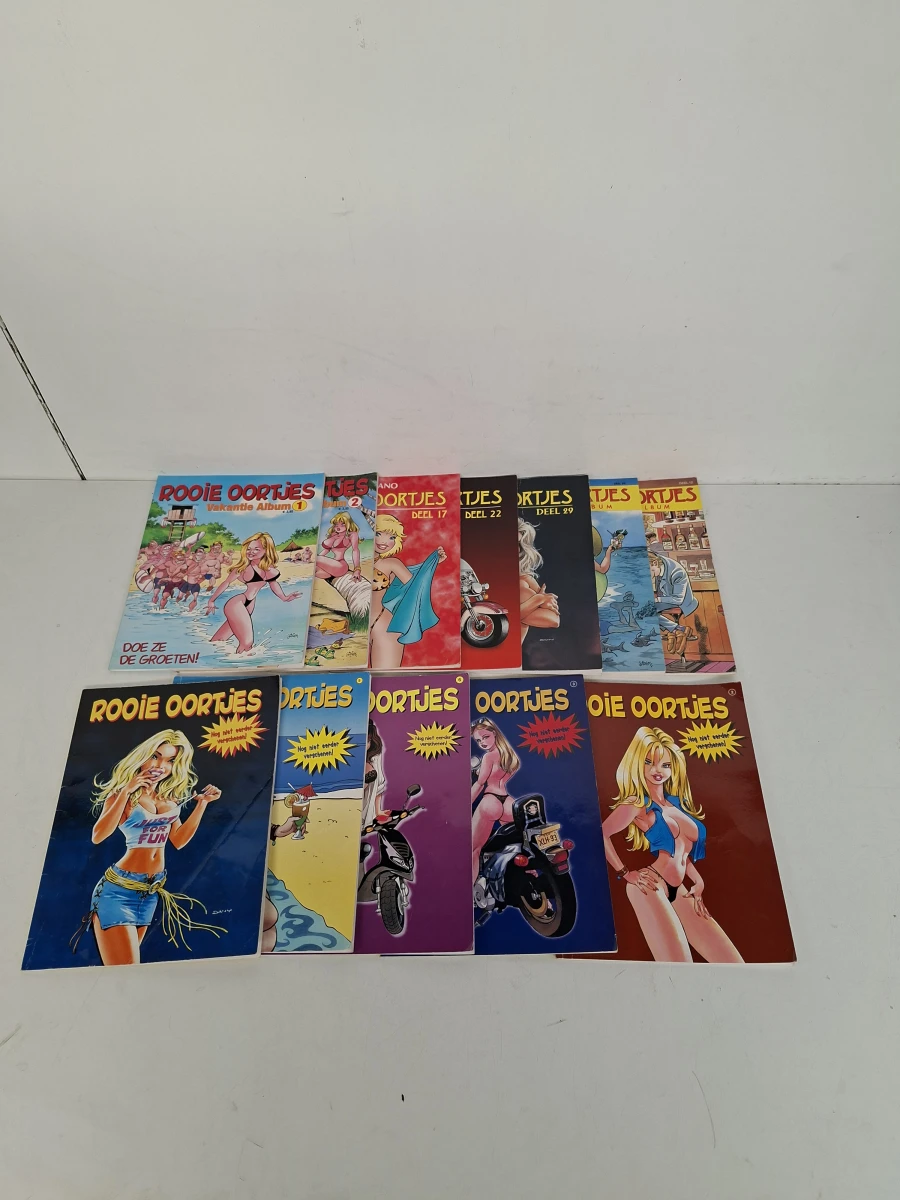 Partij van 12 'Rooie Oortjes' Stripboeken / Cartoonalbums – Prachtige Vintage Verzameling! - foto 2