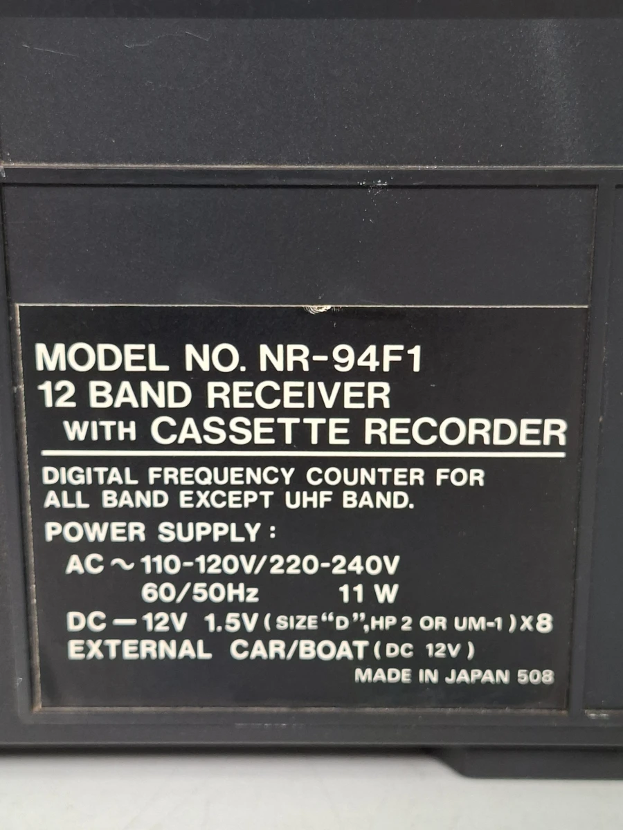Unieke Vintage Pan Crusader-S (NR-94F1) Weltempfänger met Cassetterecorder – Made in Japan! - foto 7