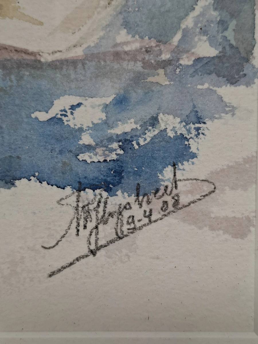 Handgeschilderd Aquarel Portret (2002) - foto 3