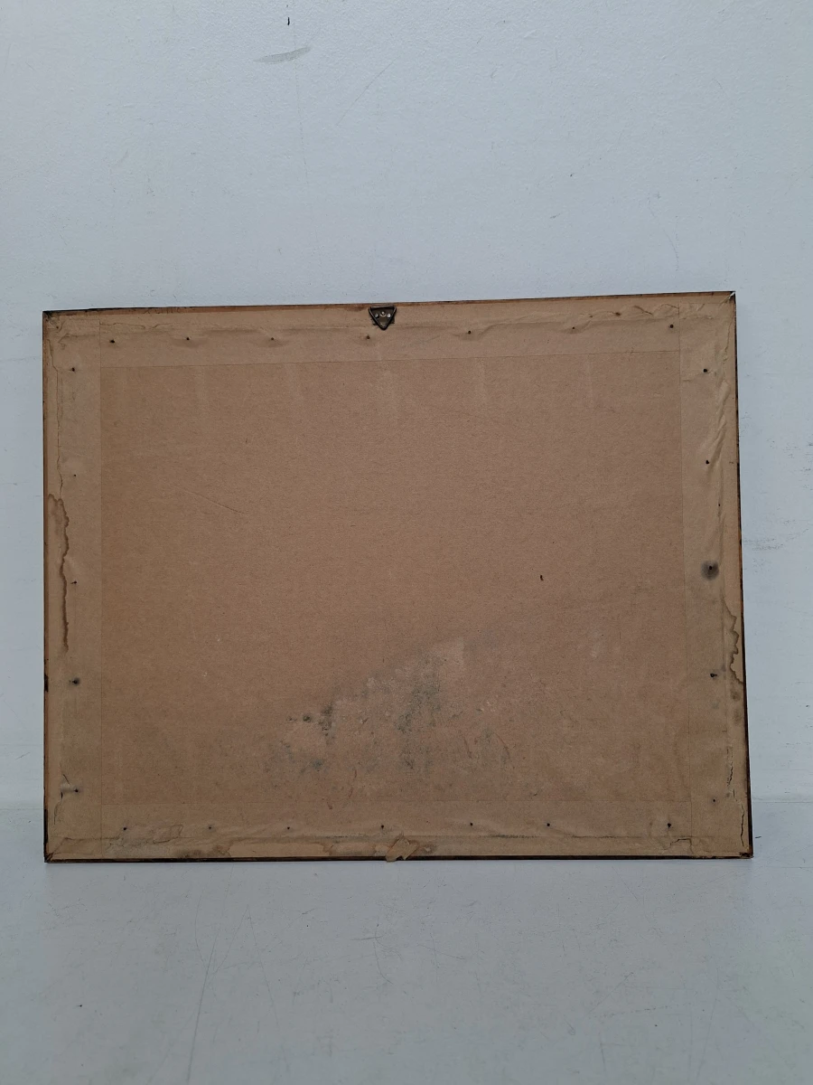 Ingelijste Aquarel door Van Geker – Historisch Begijnhof / Dorpsgezicht - foto 3