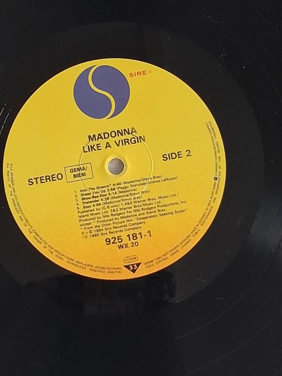 LP Madonna - Like a Virgin - foto 3