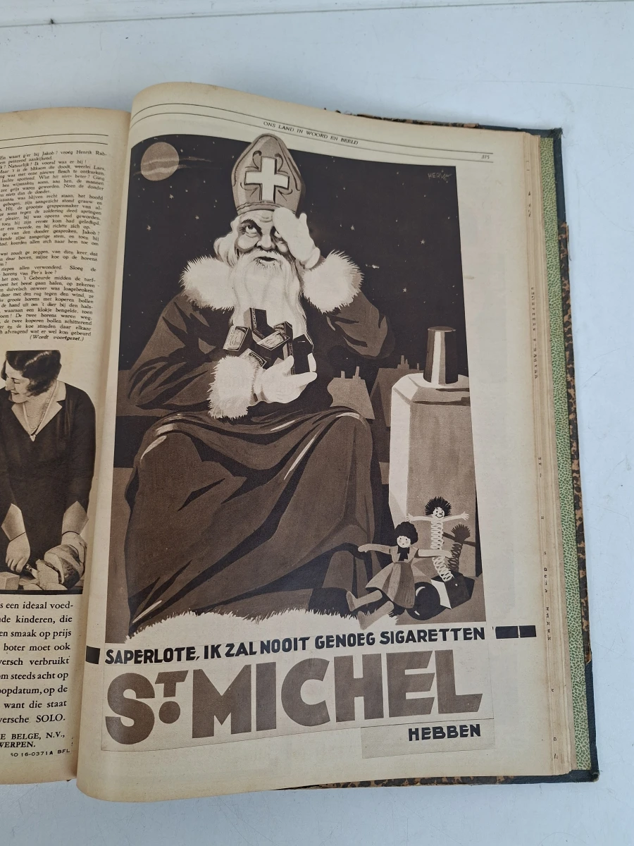 Uniek Antiek Jaarvolume "Ons Land in Woord en Beeld" (1931) – Prachtige Tijdsgeest boordevol Nostalgische Reclames! - foto 2