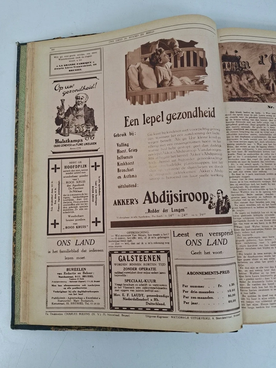 Uniek Antiek Jaarvolume "Ons Land in Woord en Beeld" (1931) – Prachtige Tijdsgeest boordevol Nostalgische Reclames! - foto 7