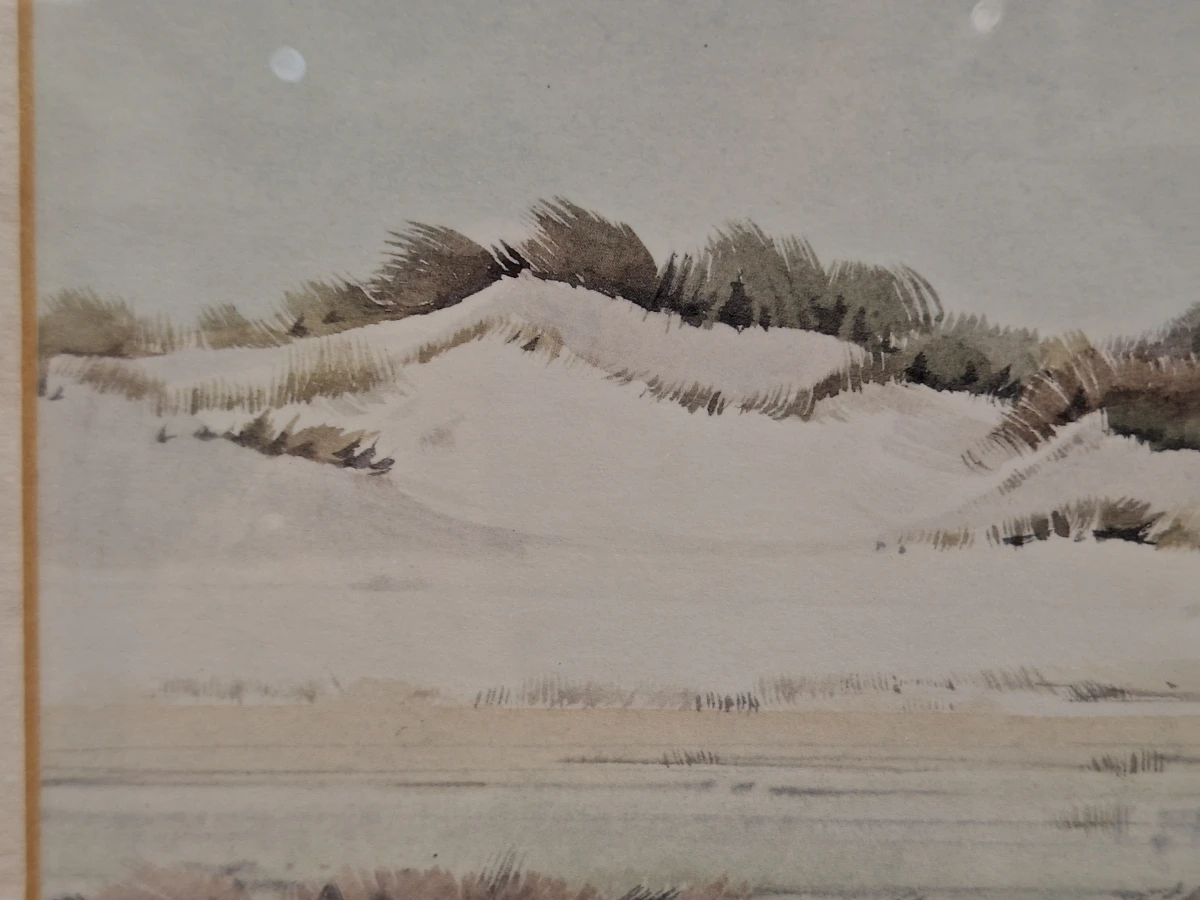 Set van 3 ingelijste landschapsprints / reproducties door Gerrit Neven - nederlandse kust-, duin- en stadsgezichten - foto 21