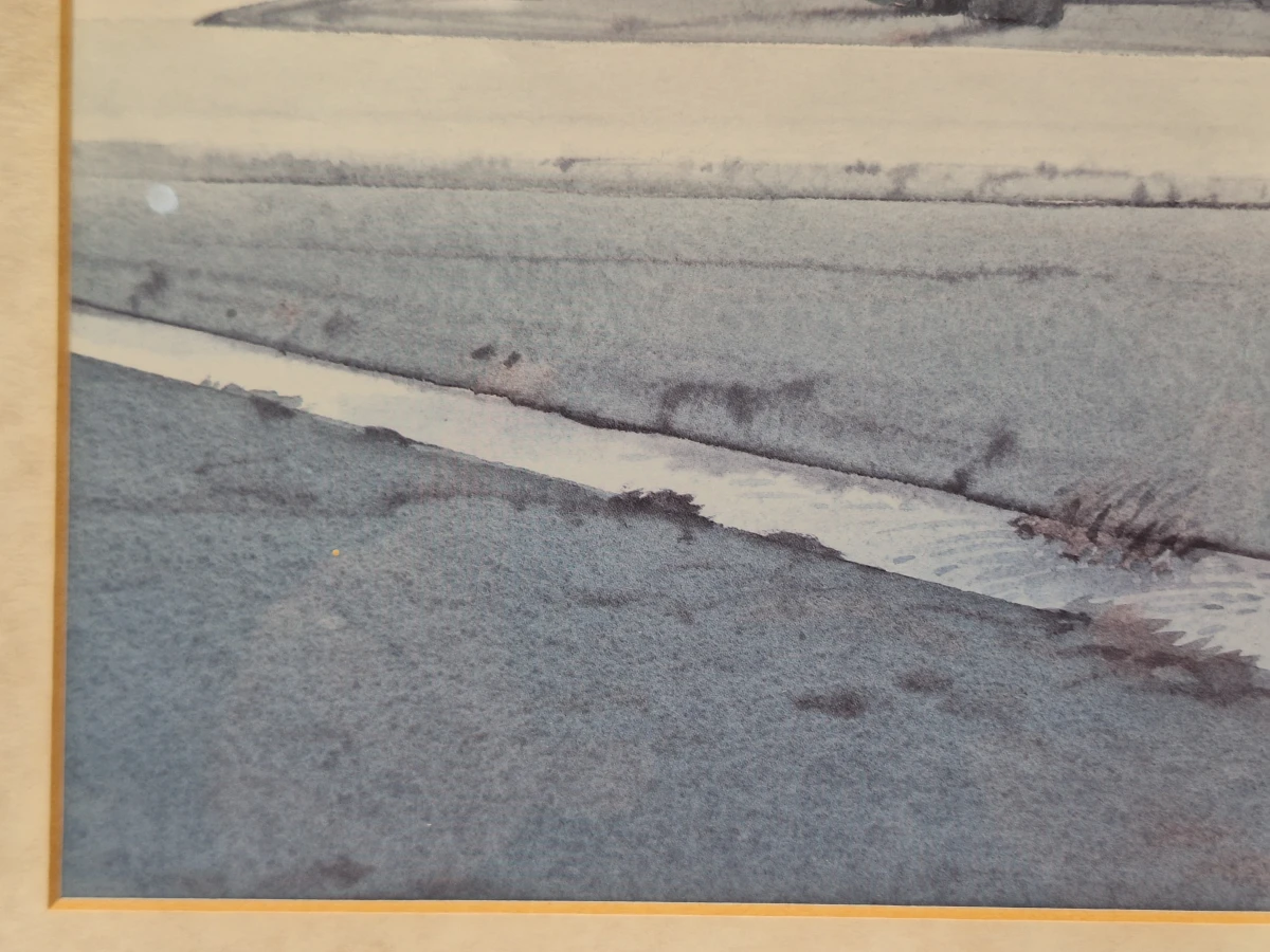 Set van 3 ingelijste landschapsprints / reproducties door Gerrit Neven - nederlandse kust-, duin- en stadsgezichten - foto 13