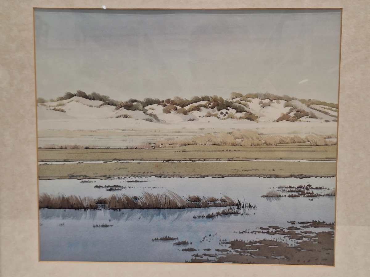 Set van 3 ingelijste landschapsprints / reproducties door Gerrit Neven - nederlandse kust-, duin- en stadsgezichten - foto 20