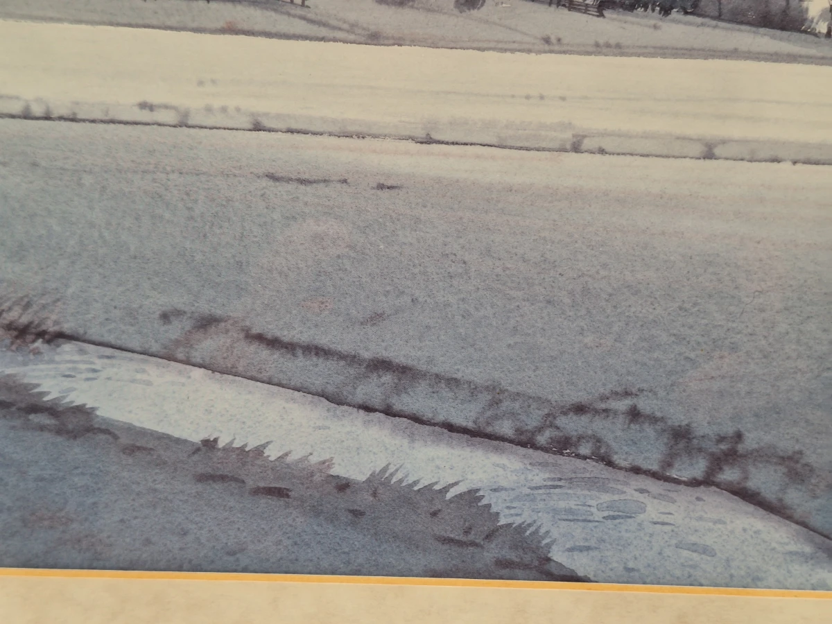 Set van 3 ingelijste landschapsprints / reproducties door Gerrit Neven - nederlandse kust-, duin- en stadsgezichten - foto 17