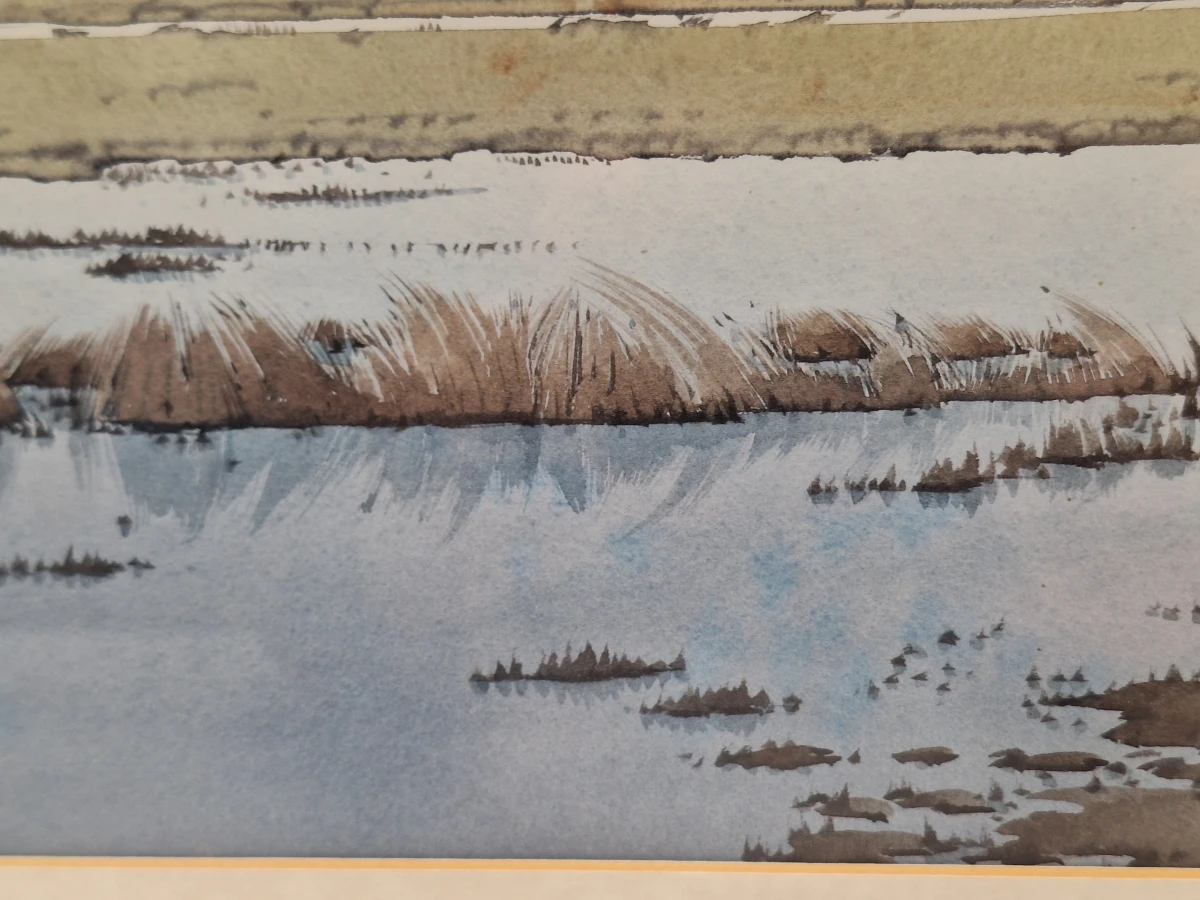 Set van 3 ingelijste landschapsprints / reproducties door Gerrit Neven - nederlandse kust-, duin- en stadsgezichten - foto 24