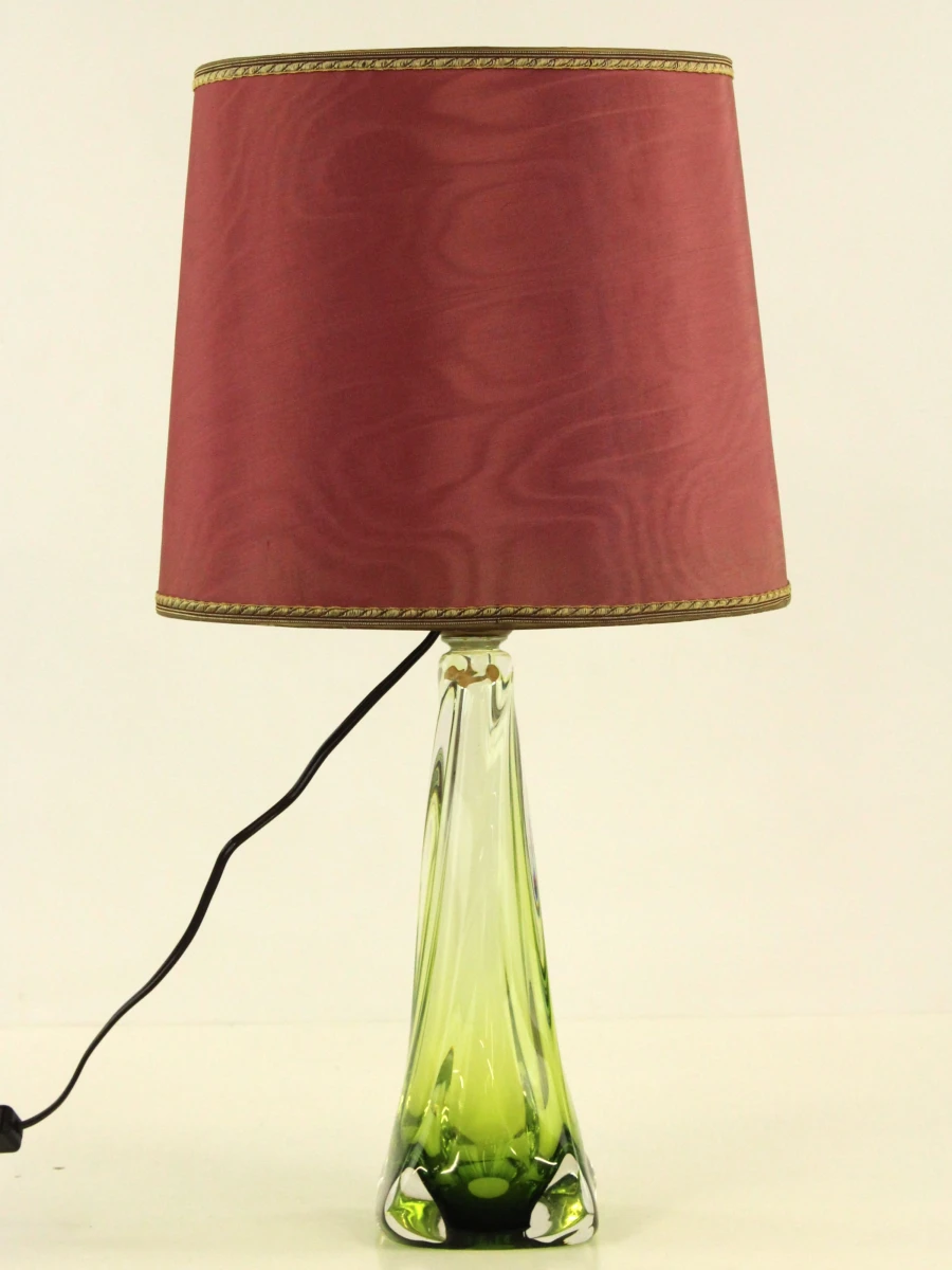 Val Saint Lambert lamp in groen kristalglas - foto 2