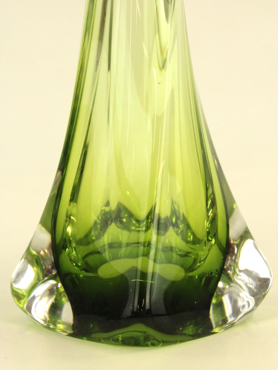 Val Saint Lambert lamp in groen kristalglas - foto 5