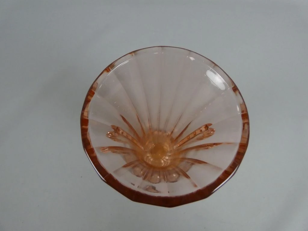 Roze Glazen Art Deco Vaas - foto 3