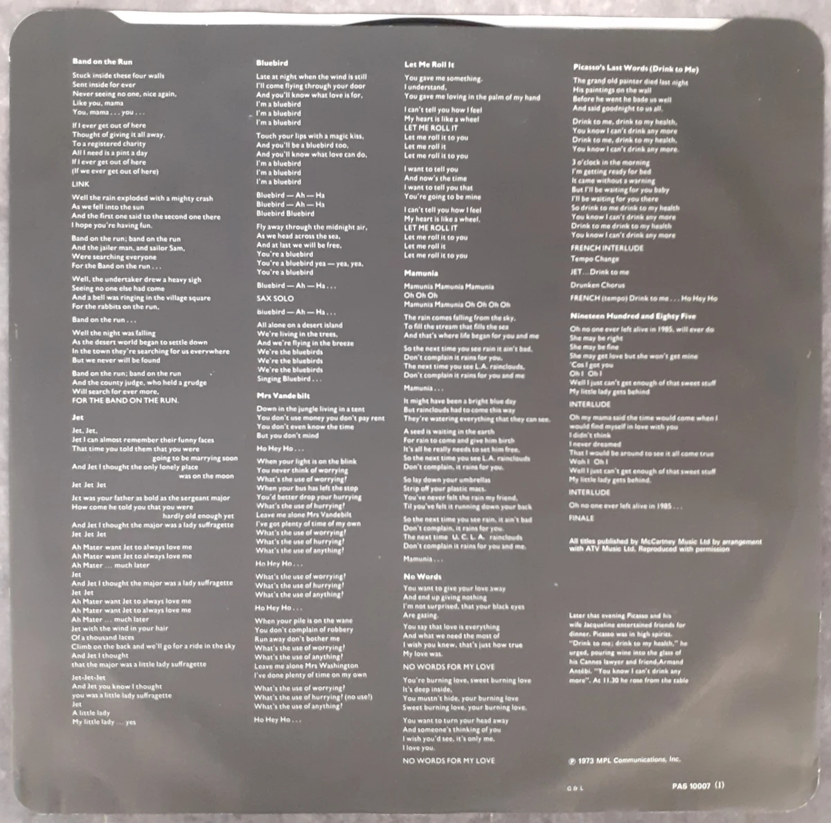 Vinyl: Paul McCartney And Wings - Band on the Run - foto 4