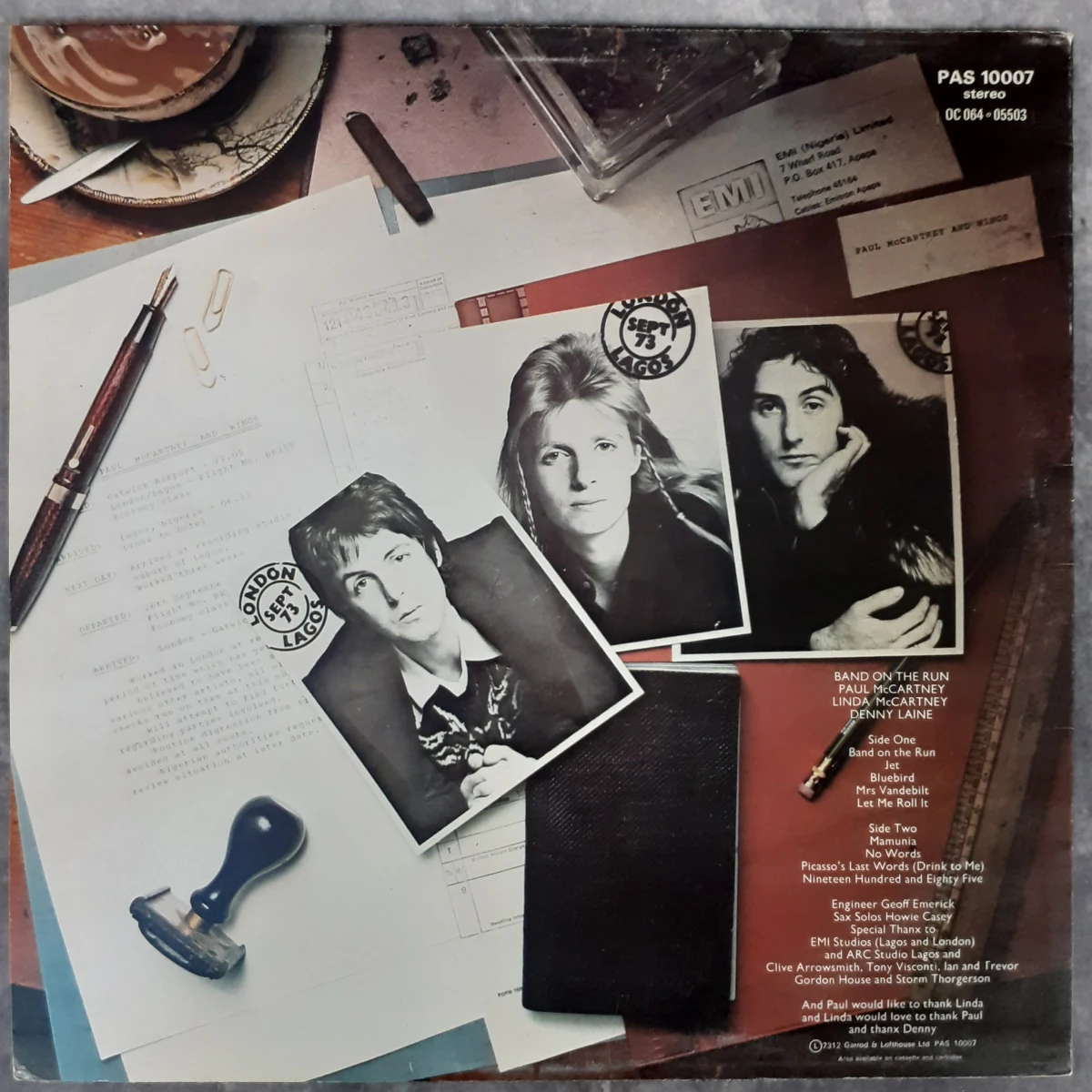 Vinyl: Paul McCartney And Wings - Band on the Run - foto 2
