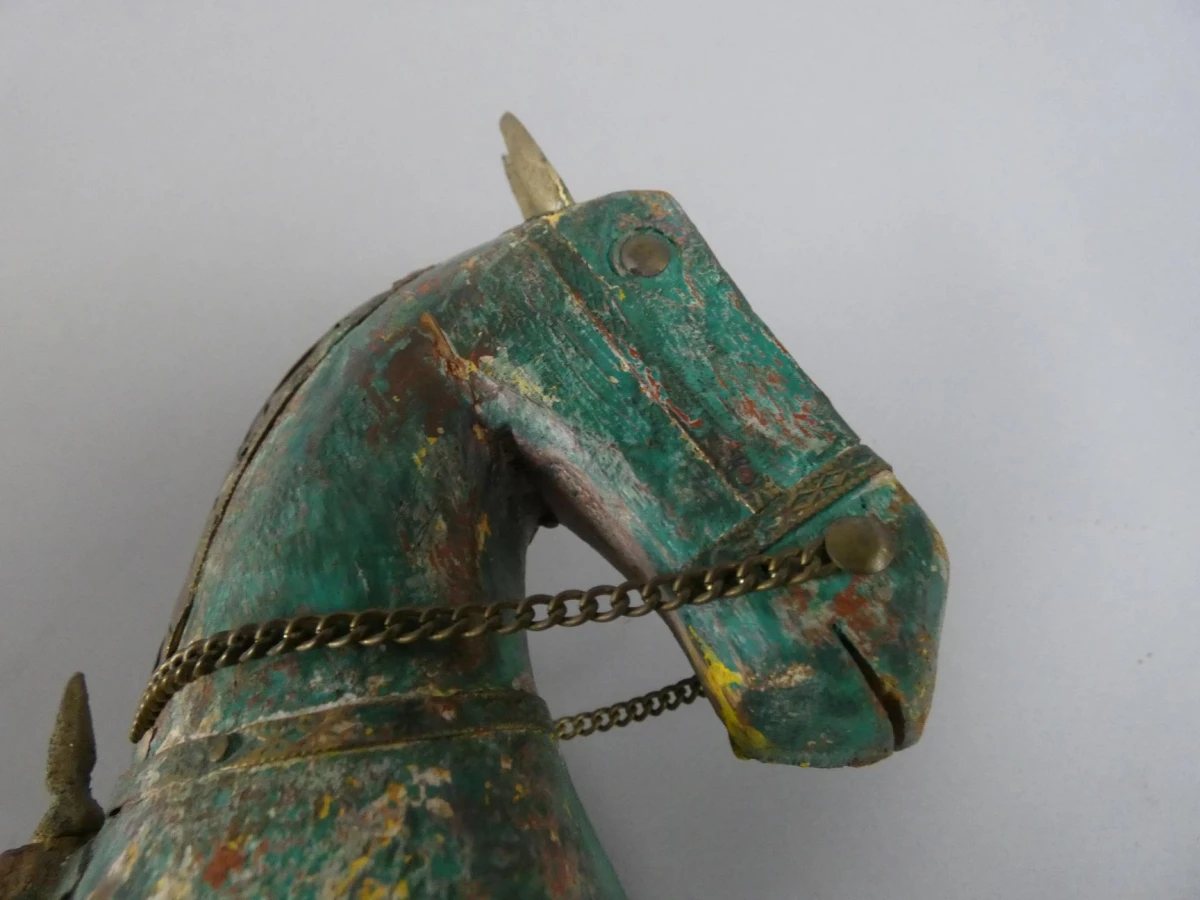 Houten paard - Indiaans / Oosters Design - foto 6