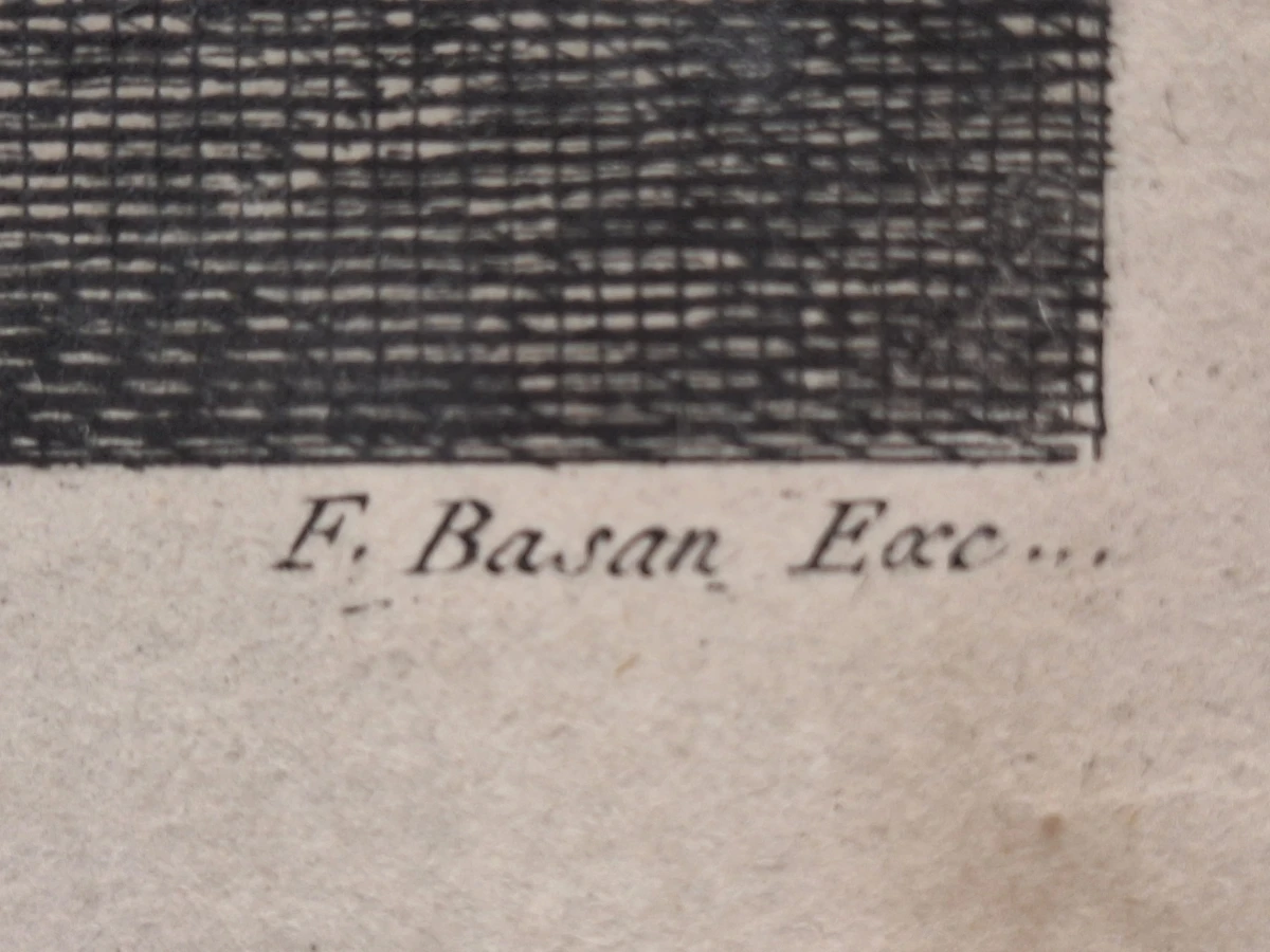 Antieke gravure naar Adriaen van de Velde door François Basan - "Le retour des champs" (Het terugkeren van de velden) - foto 12