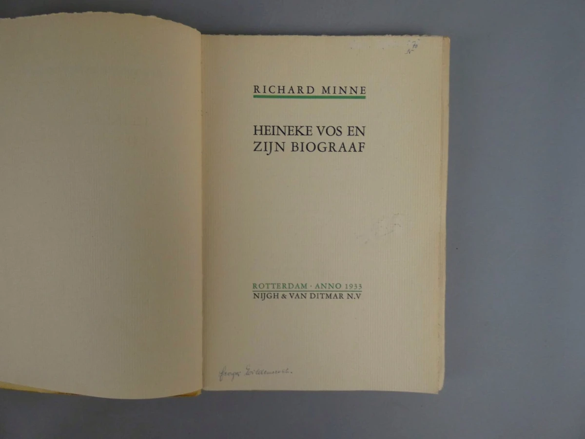 Heineke Vos en zijn biograaf - Richard Minne 1933 - foto 2