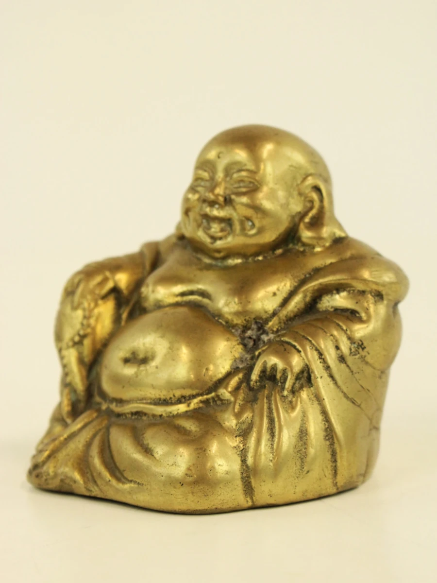 Lachende messing Boeddha - foto 2