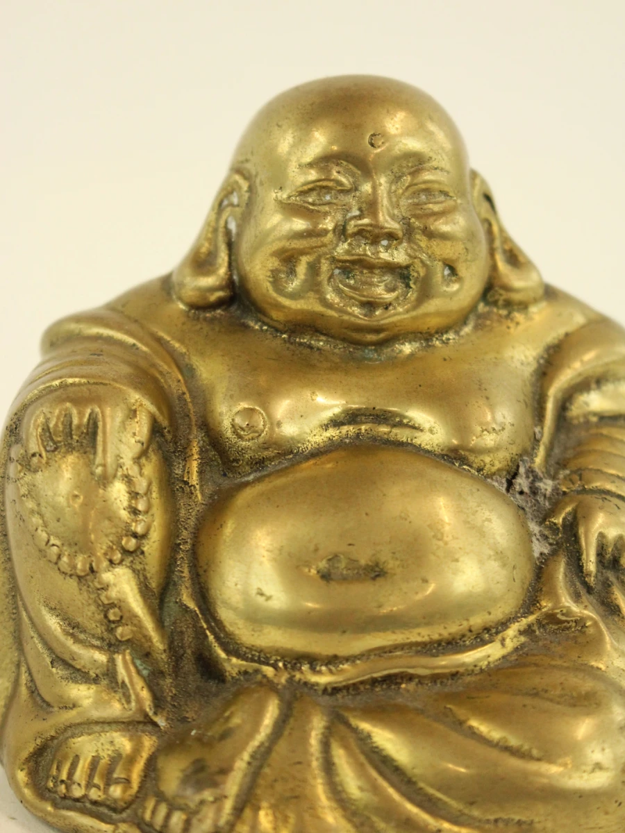 Lachende messing Boeddha - foto 6