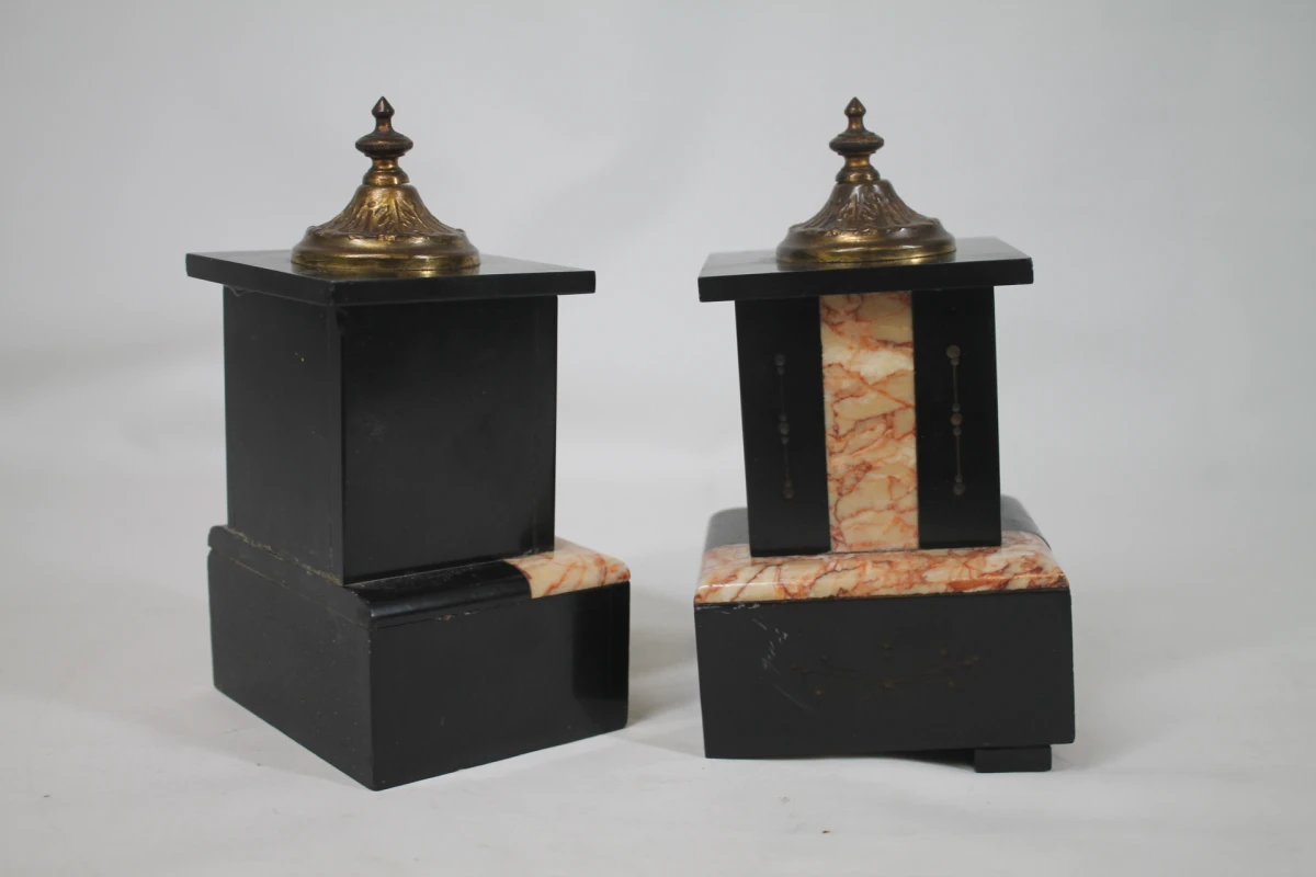 Antieke driedelige Art Deco schouwgarnituur - foto 12