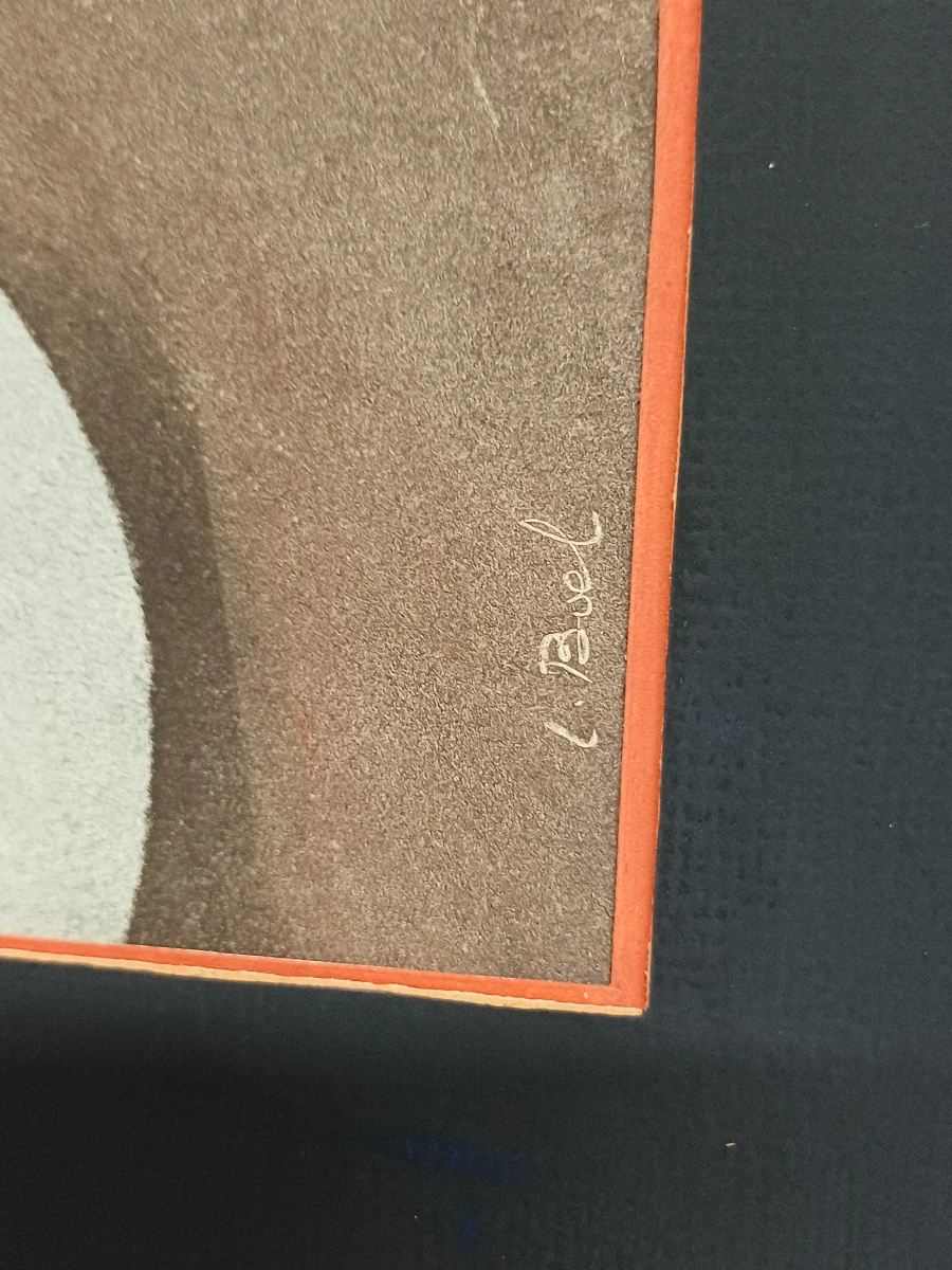Abstract en surrealistisch kunstwerk 'Klein fossiel' door  L. Boel - foto 3