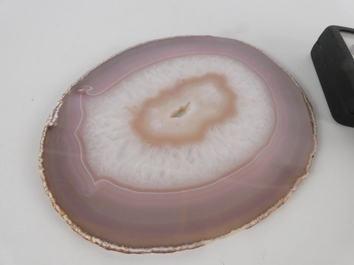 Collectie natuurlijke mineralen/fossielen | Woestijnroos, ammonietfossiel en agaatplak - foto 10