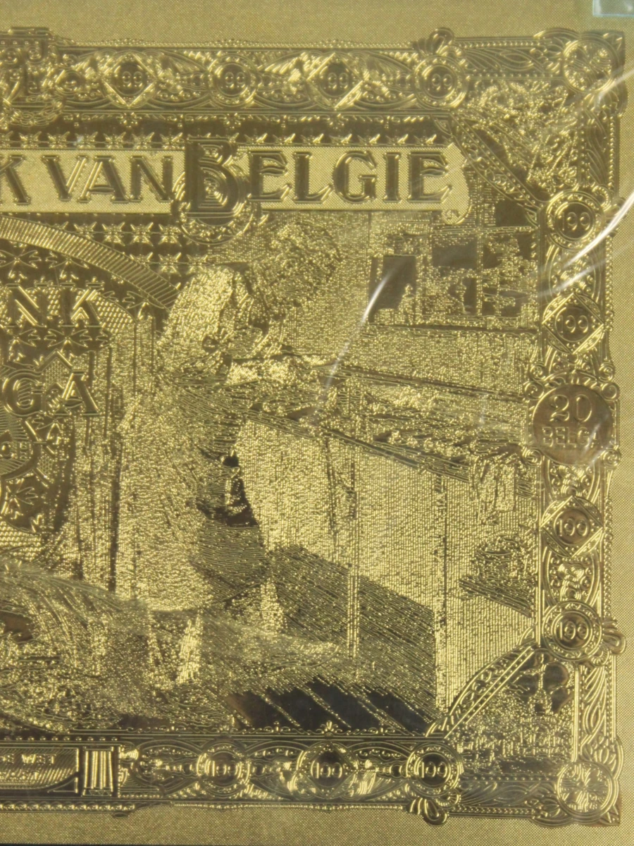 De laatste 100 frank van Koning Albert I – 24-karaats verguld verzamelbiljet – Belgisch Munthuis - foto 18