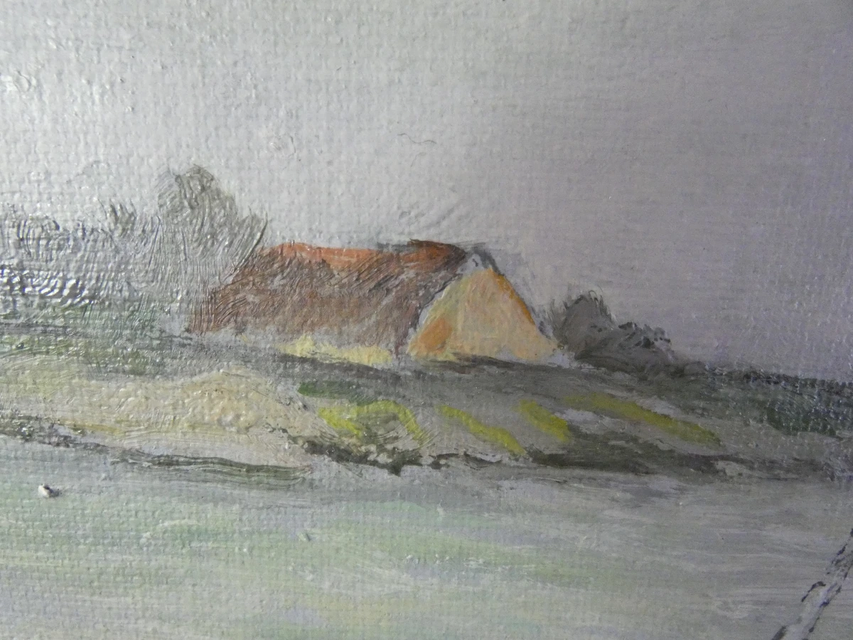 Sfeervol Maritiem Havengezicht – M. Vergucht (Olieverf op Doek) - foto 5