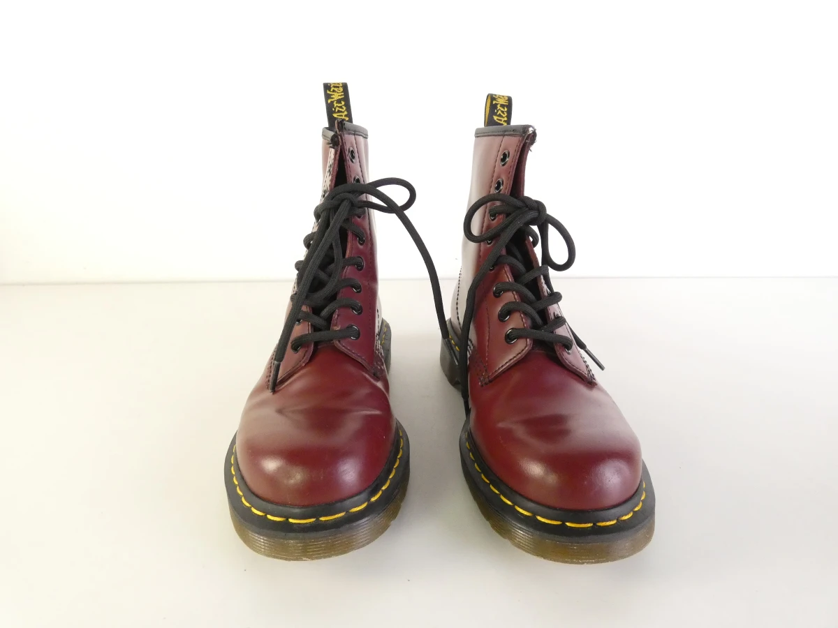 Gemerkte Dr. Martens – Model 1460 Smooth (Cherry Red) – Maat 38 - foto 2