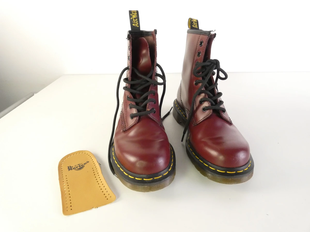 Gemerkte Dr. Martens – Model 1460 Smooth (Cherry Red) – Maat 38 - foto 11