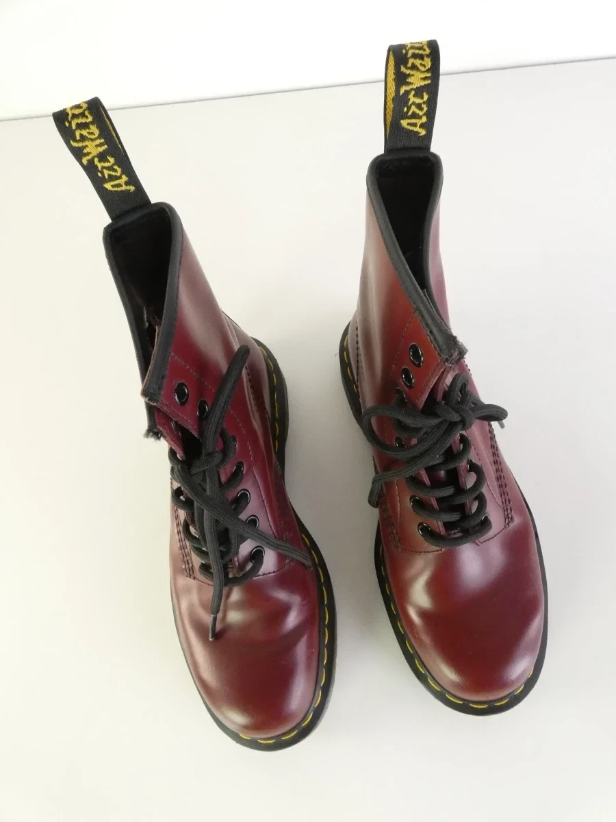 Gemerkte Dr. Martens – Model 1460 Smooth (Cherry Red) – Maat 38 - foto 6