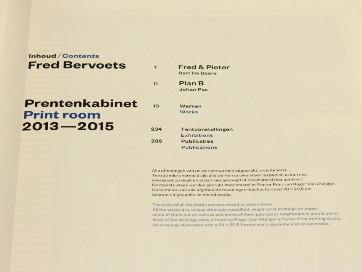 Prentenkabinet Fred Bervoets 2013-2015 kunstboek - foto 7