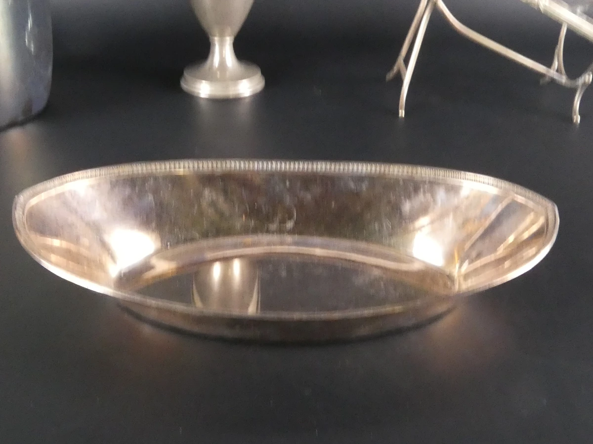 Vintage verzilverde decoratieve woon- en tafelartikelen (4 stuks) - foto 17