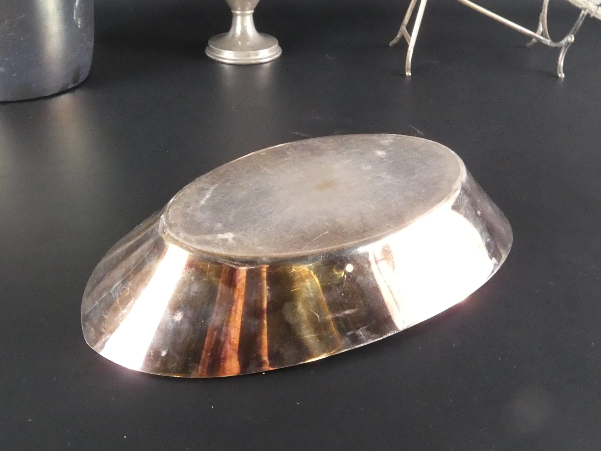 Vintage verzilverde decoratieve woon- en tafelartikelen (4 stuks) - foto 12
