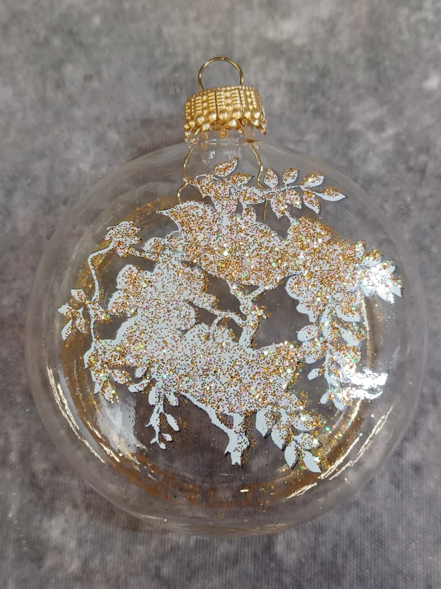 Exclusieve glazen kerstballen set - 4 stuks - "Christmas by Krebs" Elegant Glass - foto 5