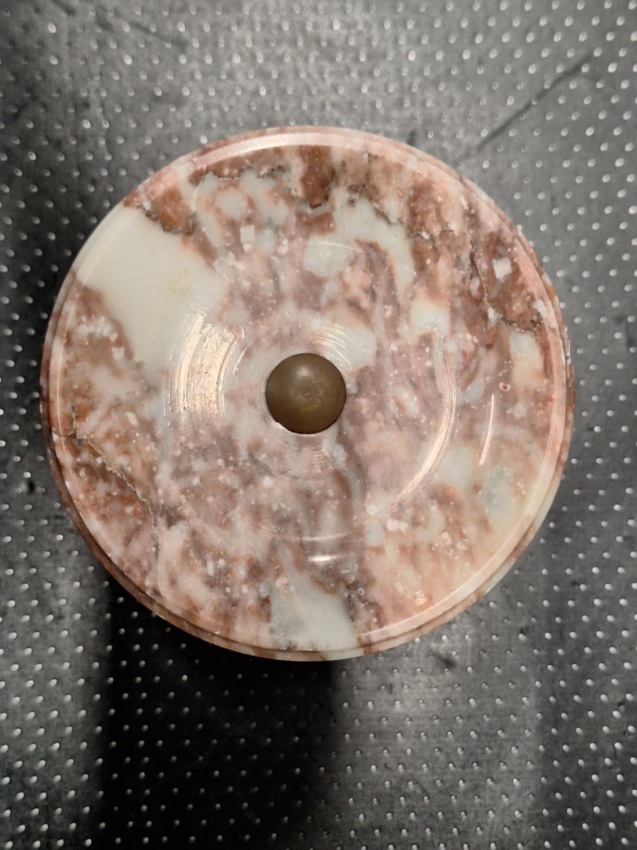 Paar Franse Art-Deco cassolettes in marbre griotte en messing - foto 8