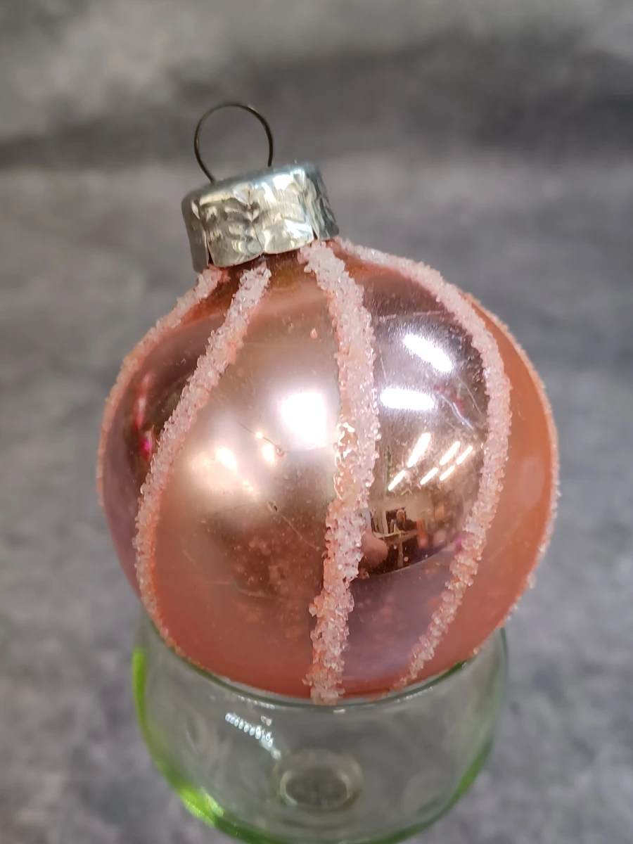 Vintage glazen kerstdecoratie set: piek, kerstballen en kralenslinger - foto 8