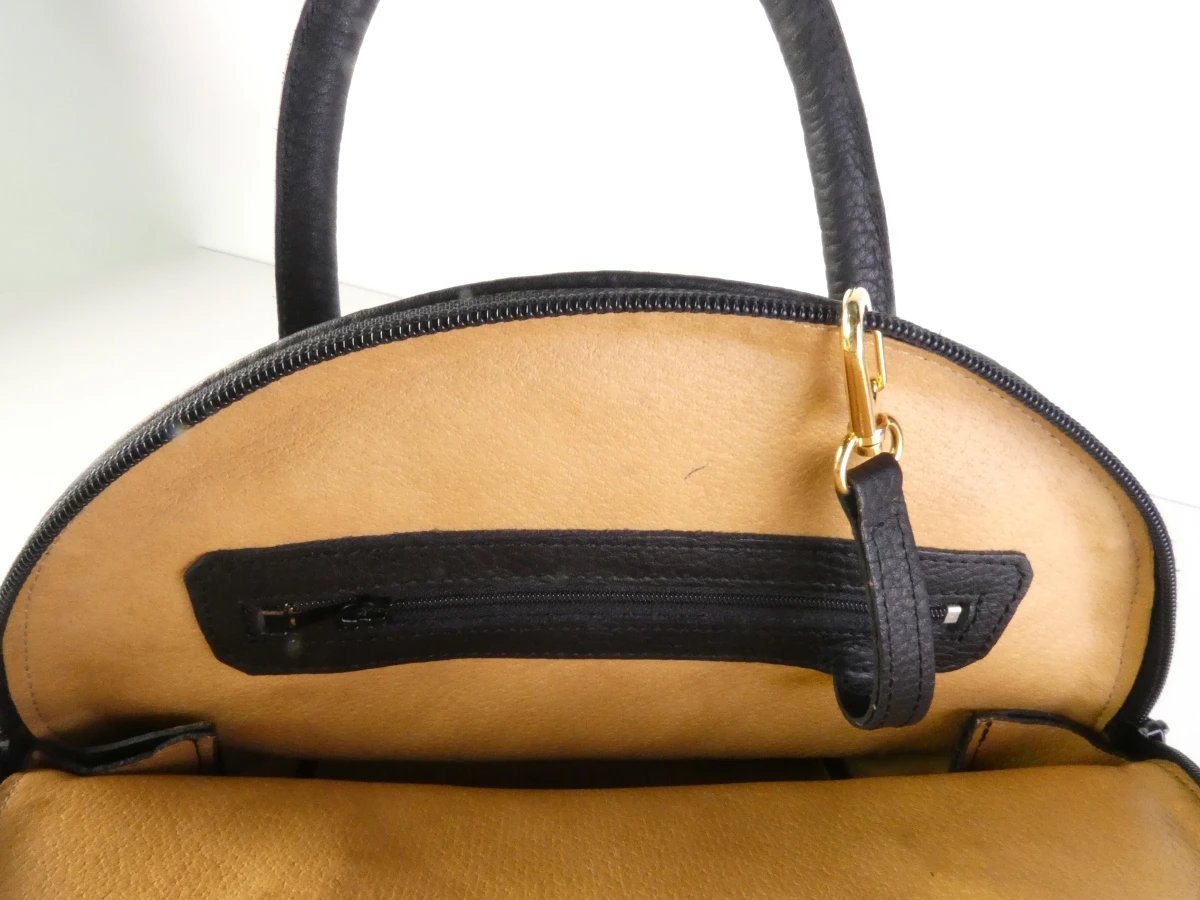 Neuville leren handtas | Zwart - foto 5
