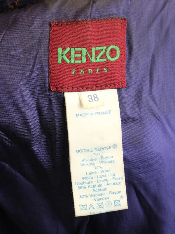 Kenzo Paris klassiek wollen damesmantelpakje in paarse tinten - foto 6