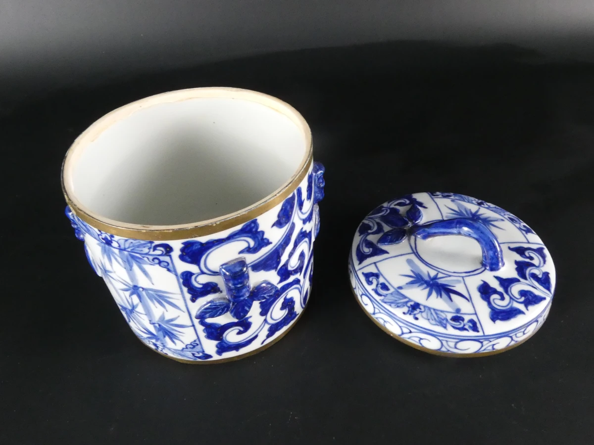 Decoratieve 3-delige blauw-witte porseleinen set - foto 6