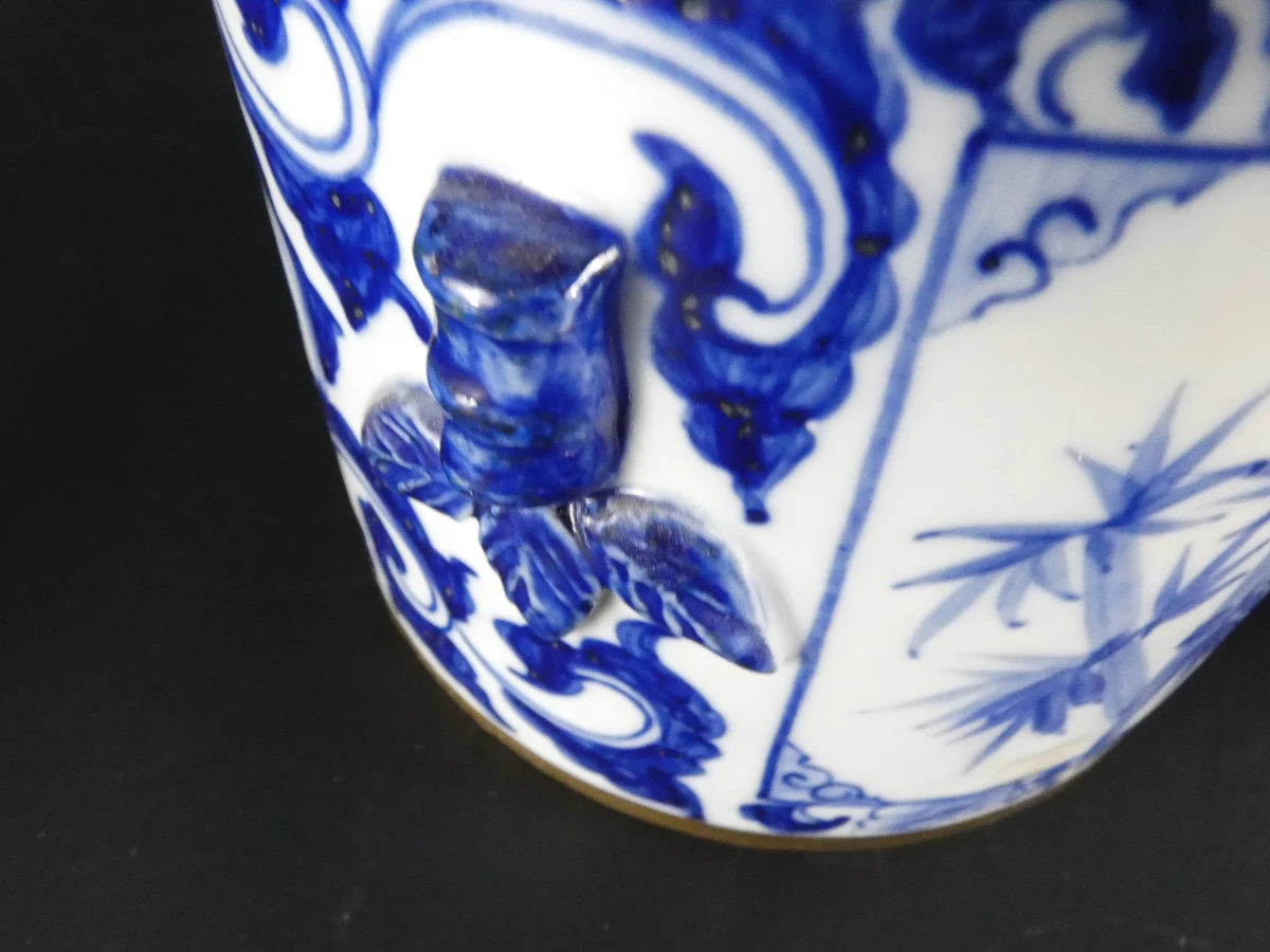 Decoratieve 3-delige blauw-witte porseleinen set - foto 7