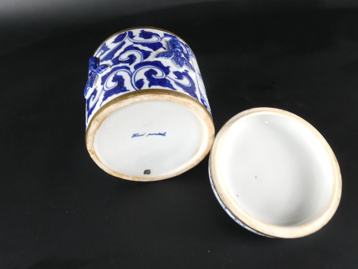 Decoratieve 3-delige blauw-witte porseleinen set - foto 8