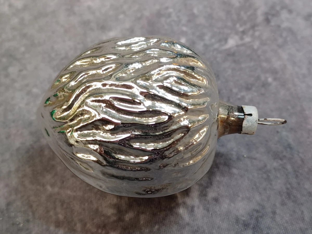Vintage glazen kerstornamenten set - Fruit, noten en natuurfiguren - foto 12