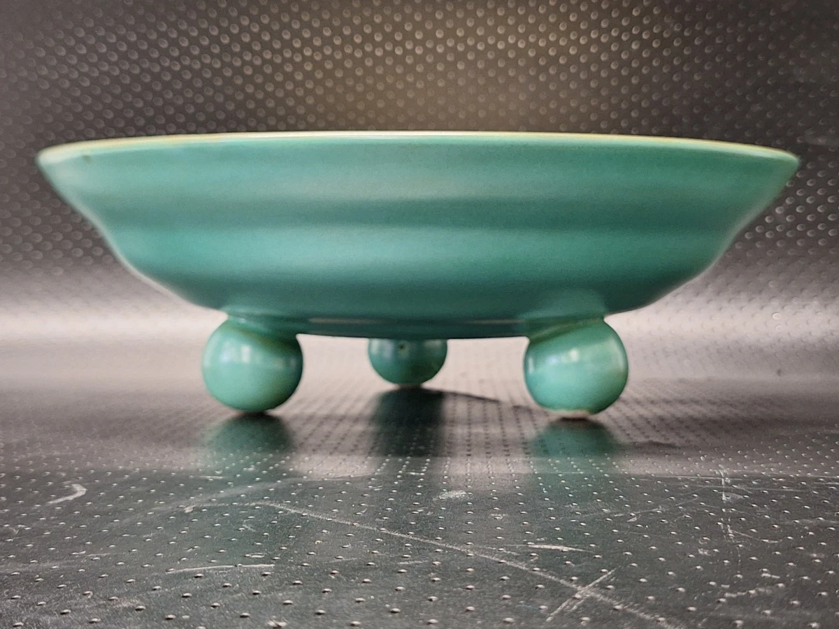 Originele Art Deco tripod schaal Nilo van Plateelbakkerij Zuid-Holland - foto 3