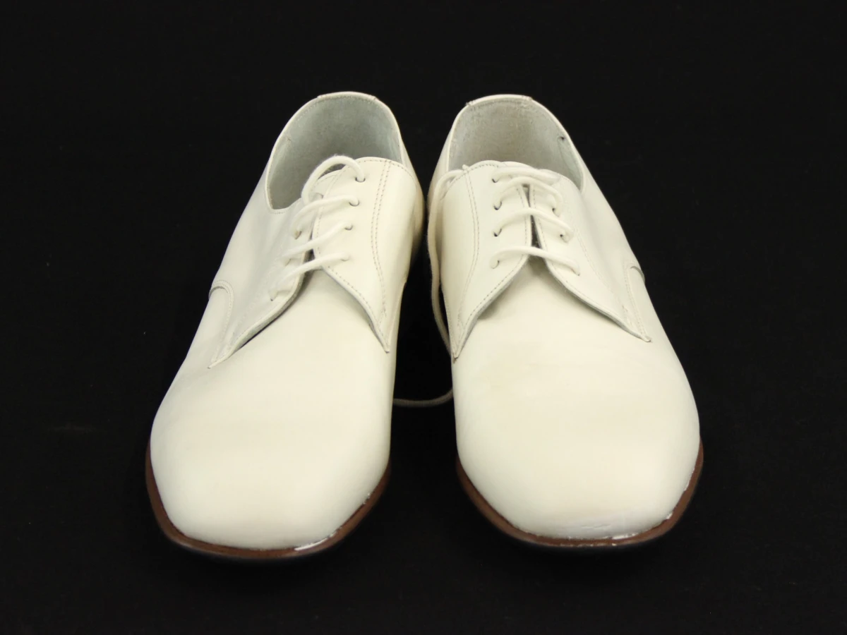 Witte leren Italiaanse herenschoenen - maat 44 – zo goed als nieuw - foto 3