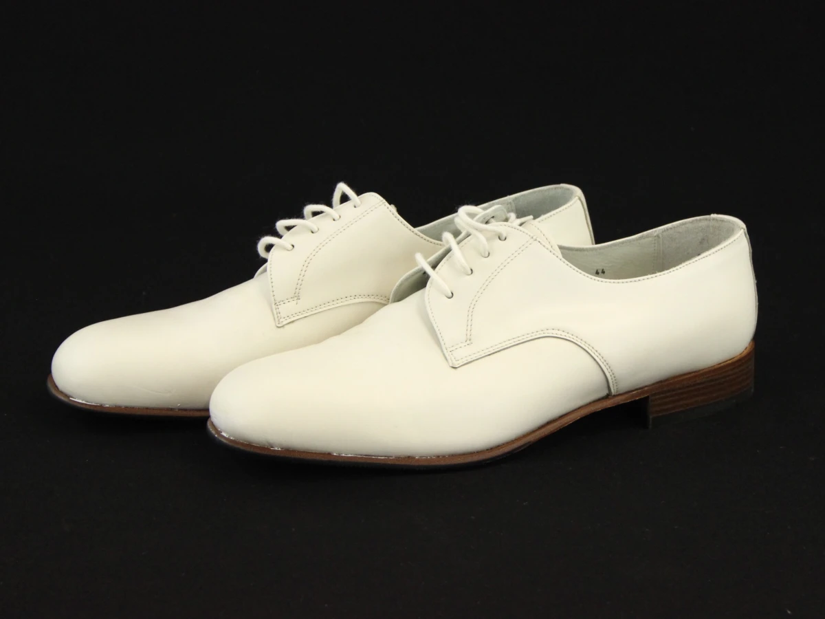 Witte leren Italiaanse herenschoenen - maat 44 – zo goed als nieuw - foto 4