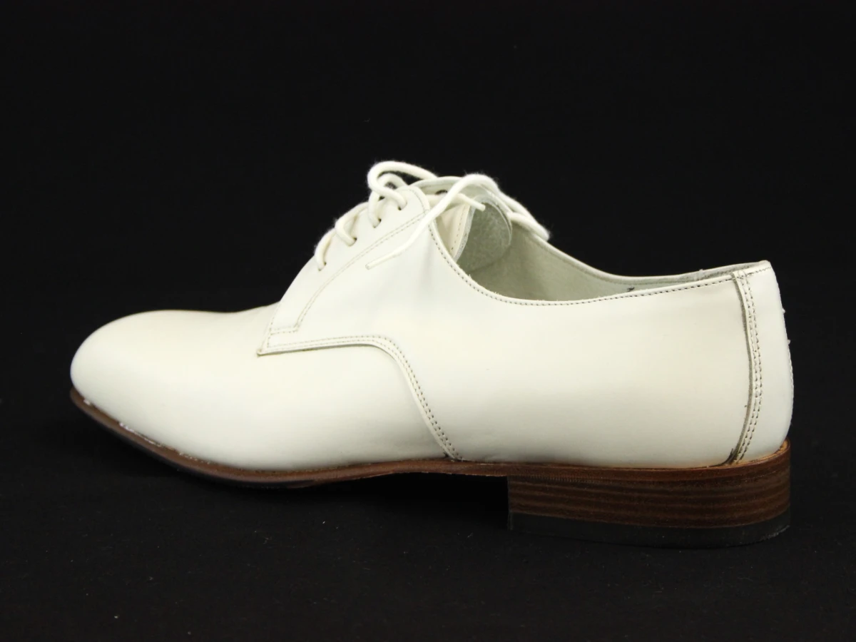 Witte leren Italiaanse herenschoenen - maat 44 – zo goed als nieuw - foto 8