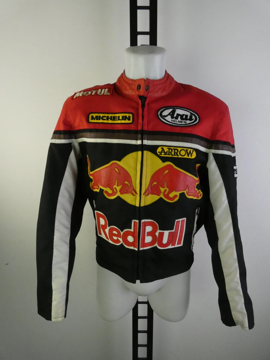 Lederen racejack met sponsorpatches - Euro Stars SBI - maat XS - foto 1