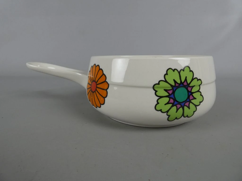 Vintage steelpan met kleurrijke bloemenprint - foto 4
